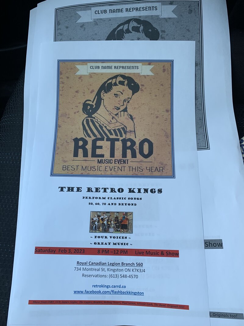 RetroKings @ Royal Canadian Legion Branch 560 Feb 3 2024 - May 6th @ Royal Canadian Legion Branch 560