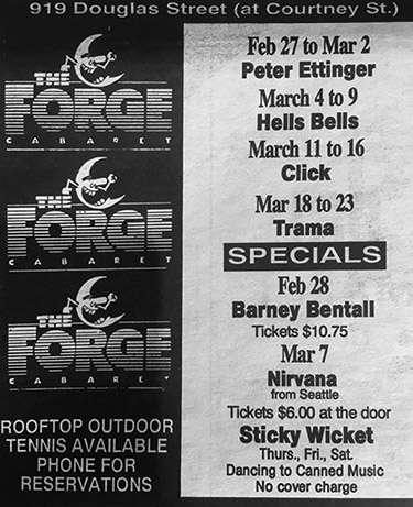 Nirvana @ The Forge - Mar 08, 1991