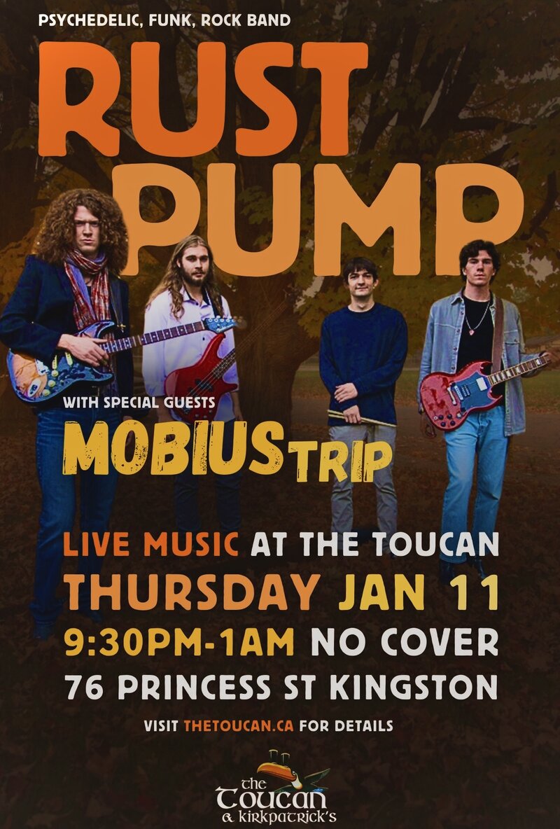 RustPump, Mobius Trip @ The Toucan Jan 11 2024 - May 6th @ The Toucan
