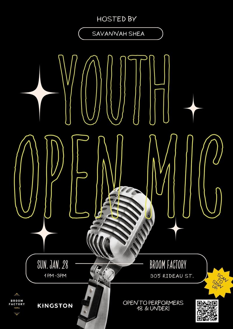 Youth Open Mic with: Savannah Shea @ Broom Factory Jan 28 2024 - May 2nd @ Broom Factory