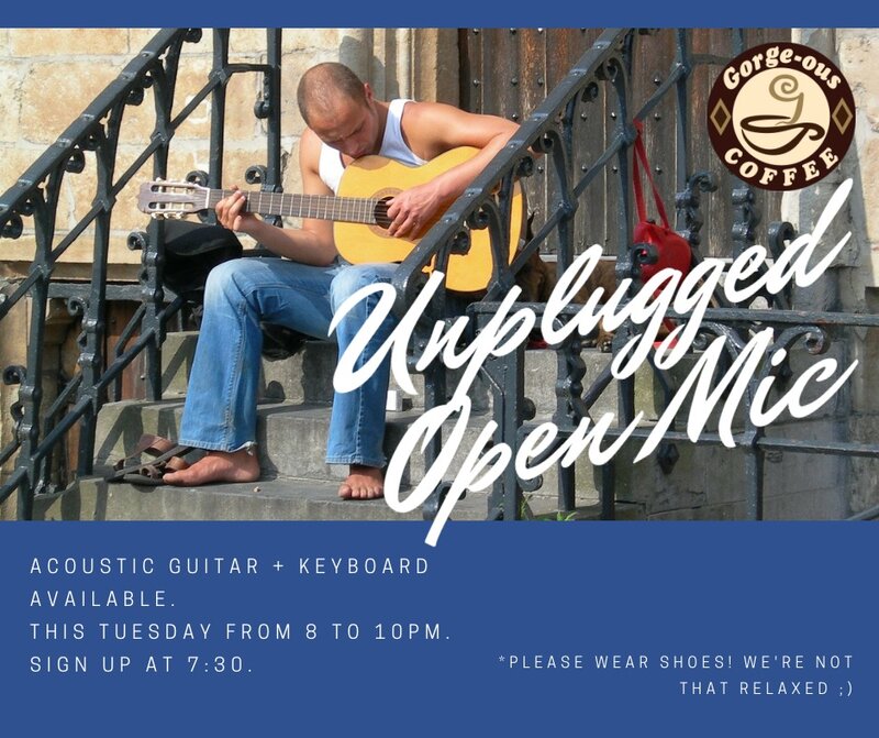 Unplugged Open Mic: Gino Marrelli (Host) @ Gorge-ous Coffee Dec 17 2019 - May 6th @ Gorge-ous Coffee