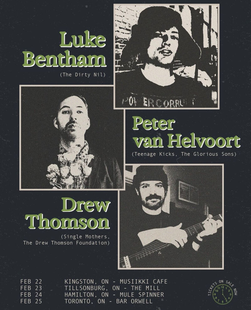 SOLD OUT: Luke Bentham , Peter Van Helvoort, Drew Thomson  @ Musiikki Caf&eacute; & Whiskey Bar Feb 22 2024 - May 6th @ Musiikki Caf&eacute; & Whiskey Bar