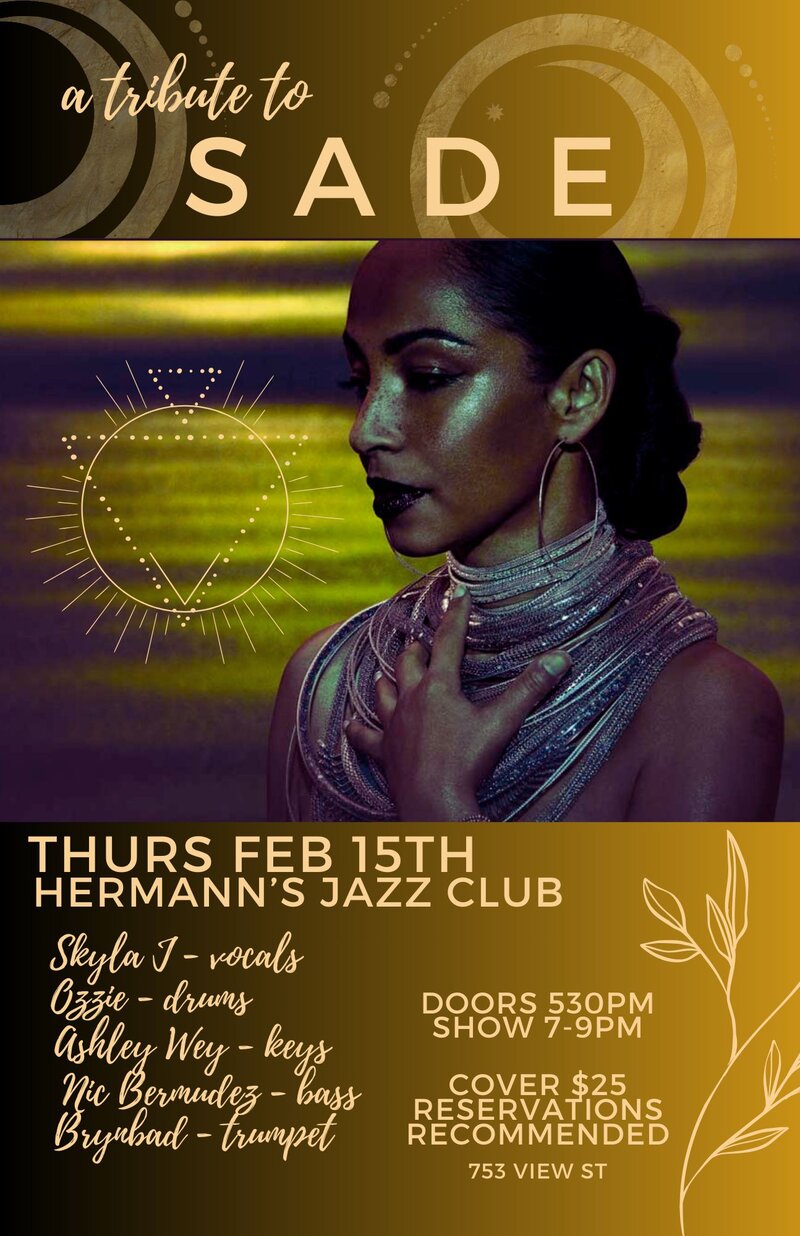 A Tribute to Sade - May 7th @ Hermann's Jazz Club