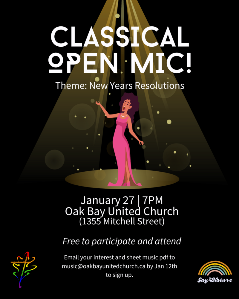 Classical Open Mic! - May 7th @ Oak Bay United Church