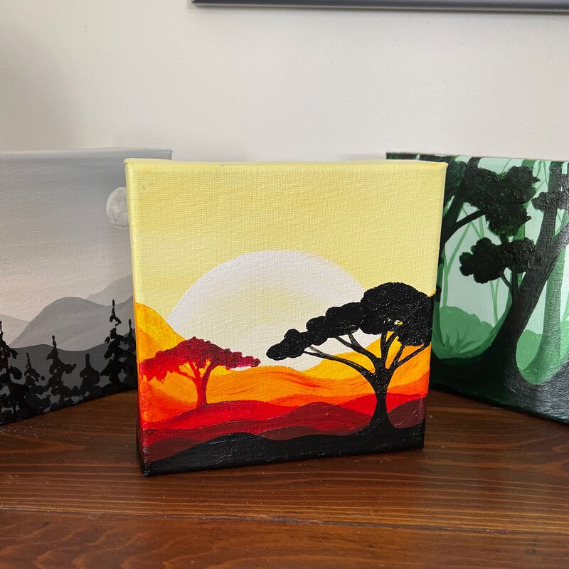 February 2024 Beginner Acrylic Painting Classes - May 9th @ Arts Council of Ladysmith and District