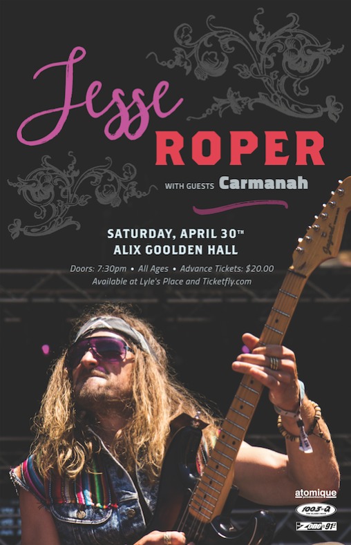 Jesse Roper, Carmanah @ Alix Goolden Performance Hall Apr 29 2016 - May 11th @ Alix Goolden Performance Hall