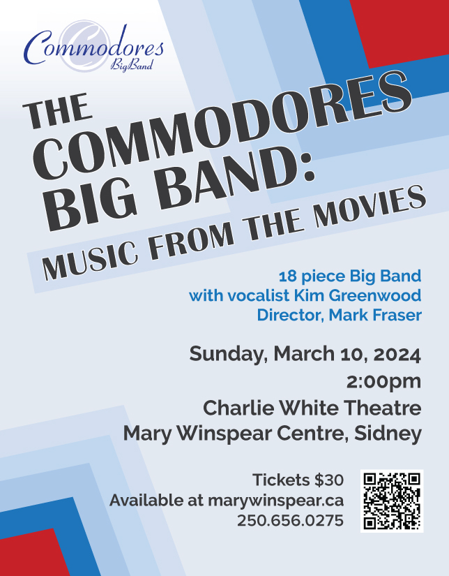 Commodores Big Band - Music from the Movies - May 13th @ Mary Winspear Centre