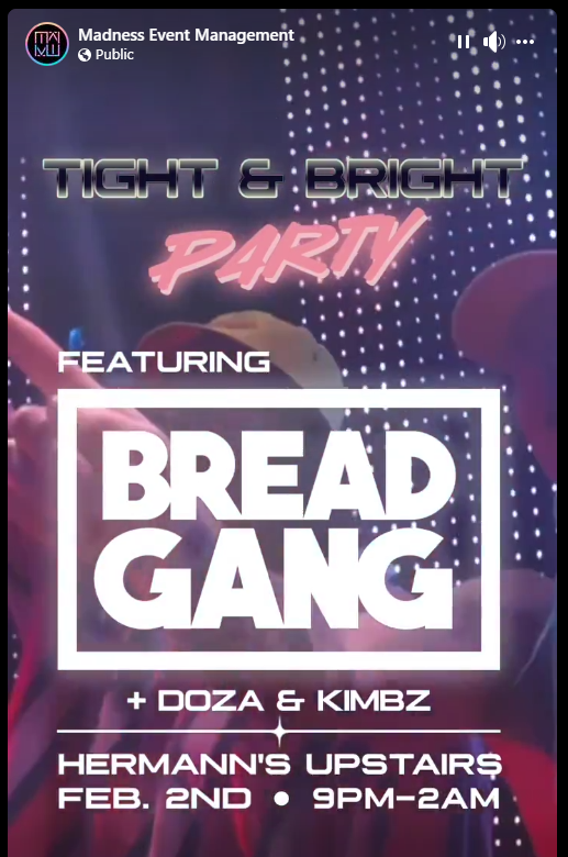 Tight & Bright Party f. Breadgang - Jun 12th @ Hermann's Upstairs