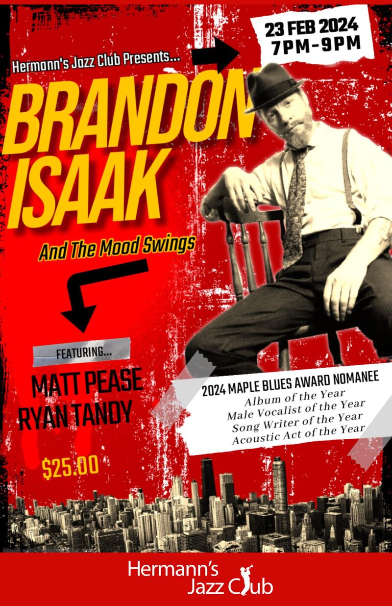 Brandon Isaak and the Mood Swings - May 7th @ Hermann's Jazz Club