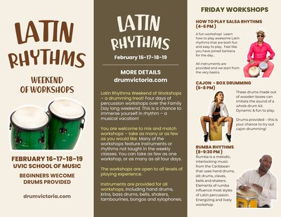 Latin Rhythms Workshop - May 6th @ UVic School of Music