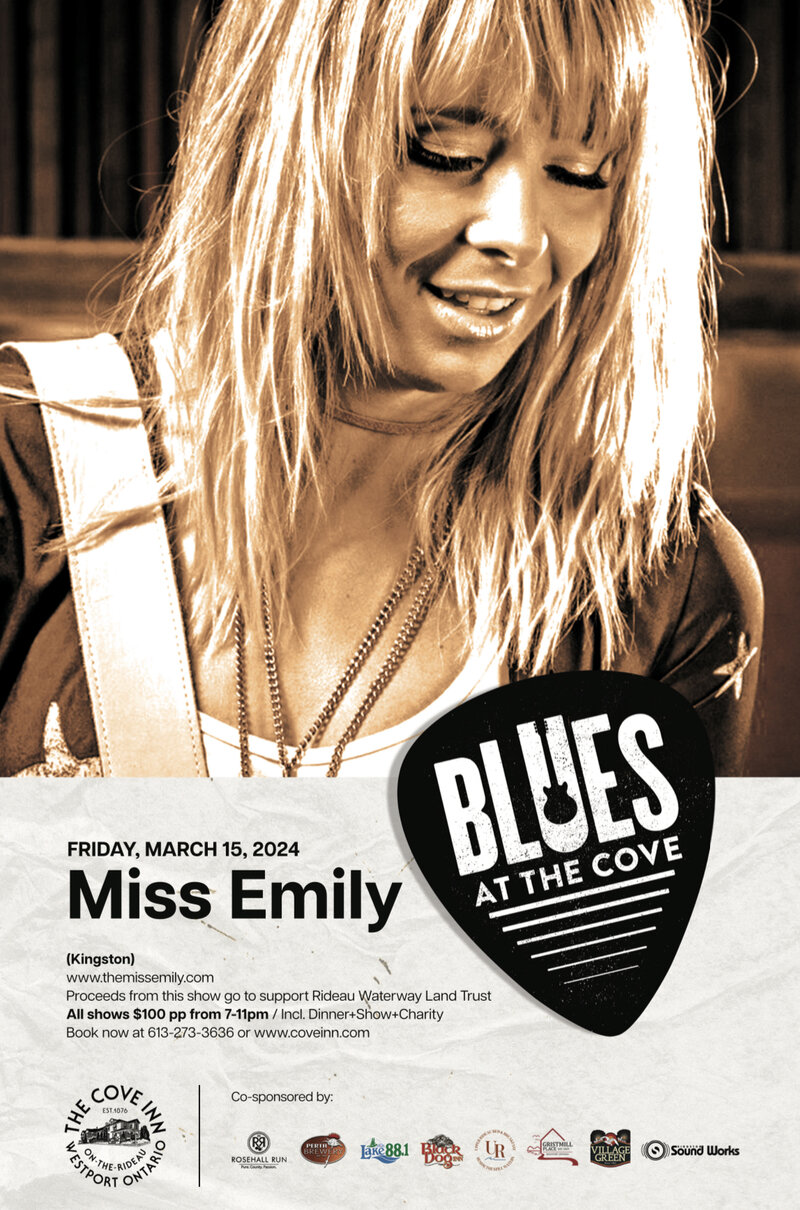 Blues at The Cove: Miss Emily @ The Cove Inn Mar 15 2024 - May 7th @ The Cove Inn