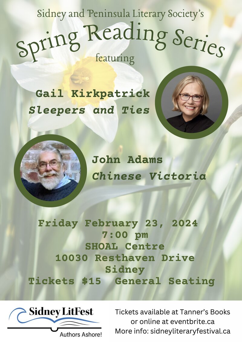 An Evening with John Adams and Gail Kirpatrick @ The Shoal Centre, 10030 Resthaven Drive, Sidney - Feb 23, 2024
