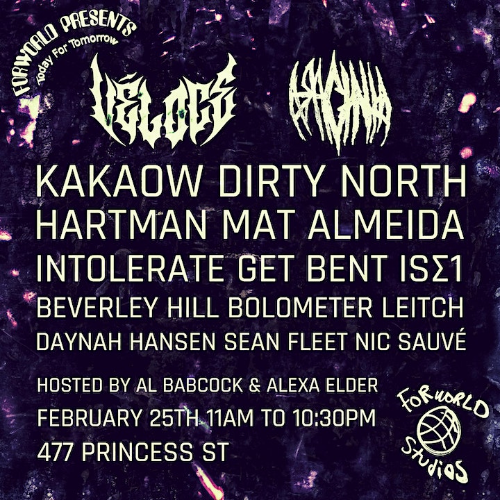 FORWORLD Presents: Today For Tomorrow - May 1st @ 477 Princess Street