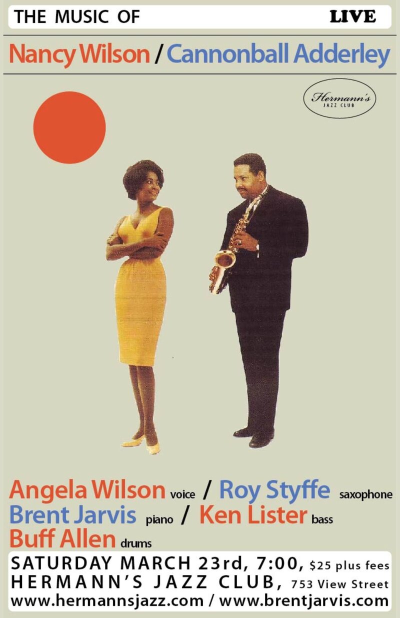 The Music of Nancy Wilson and Cannonball Adderley - Jun 5th @ Hermann's Jazz Club