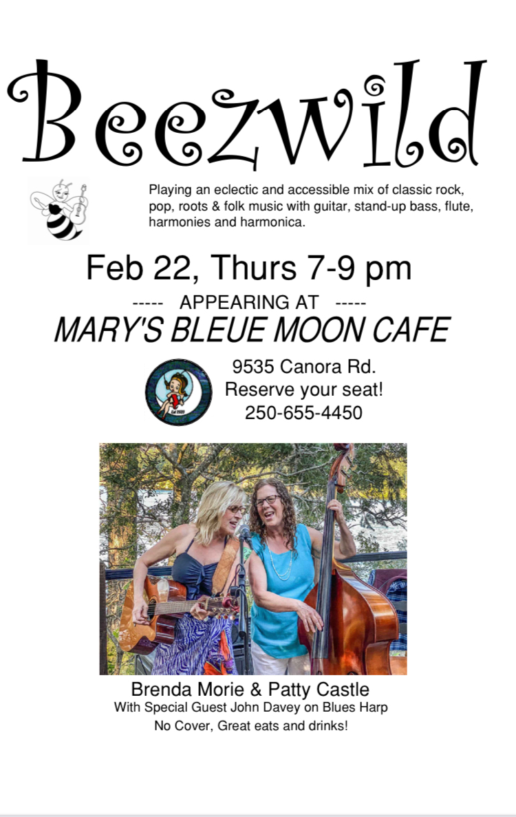 "BEEZWILD" - May 9th @ Mary's Bleue Moon