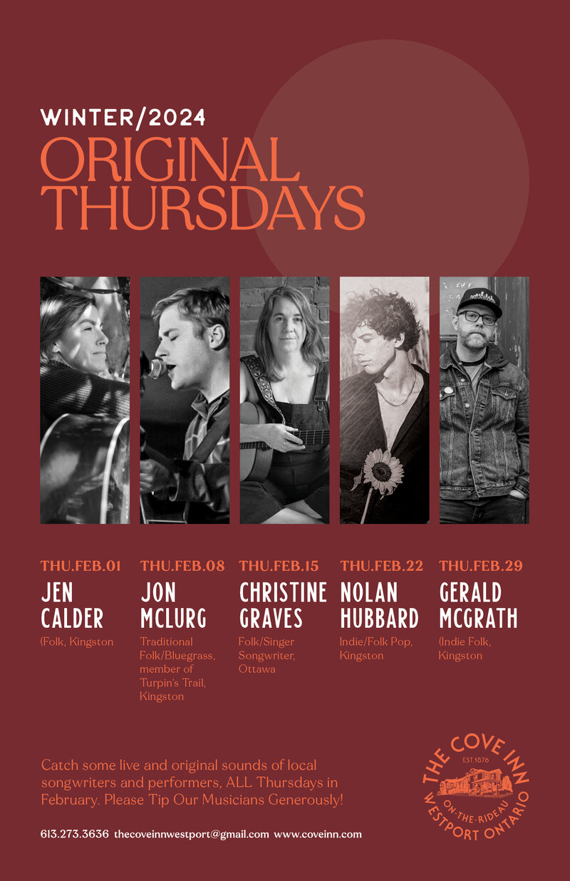 Original Thursdays: Gerald McGrath @ The Cove Inn Feb 29 2024 - Jun 9th @ The Cove Inn