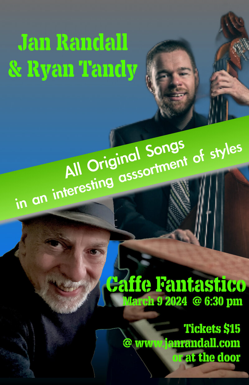 Jan Randall & Ryan Tandy Coffee House Concert - May 5th @ Caffe Fantastico