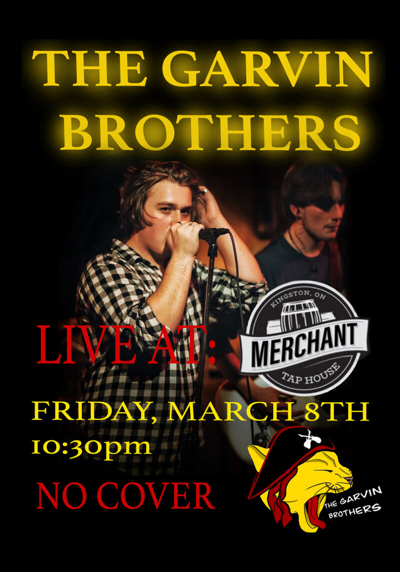 The Garvin Brothers Are Back! - May 13th @ The Merchant Tap House