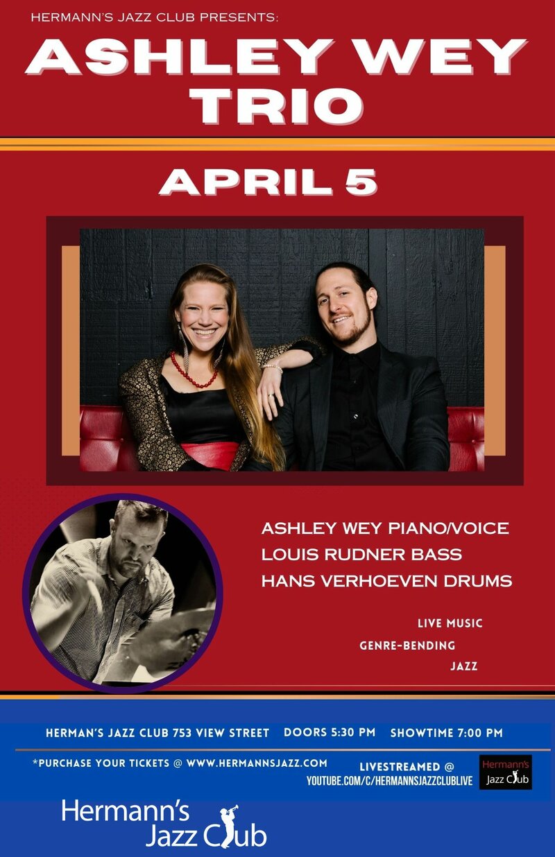 Ashley Wey Trio - May 7th @ Hermann's Jazz Club