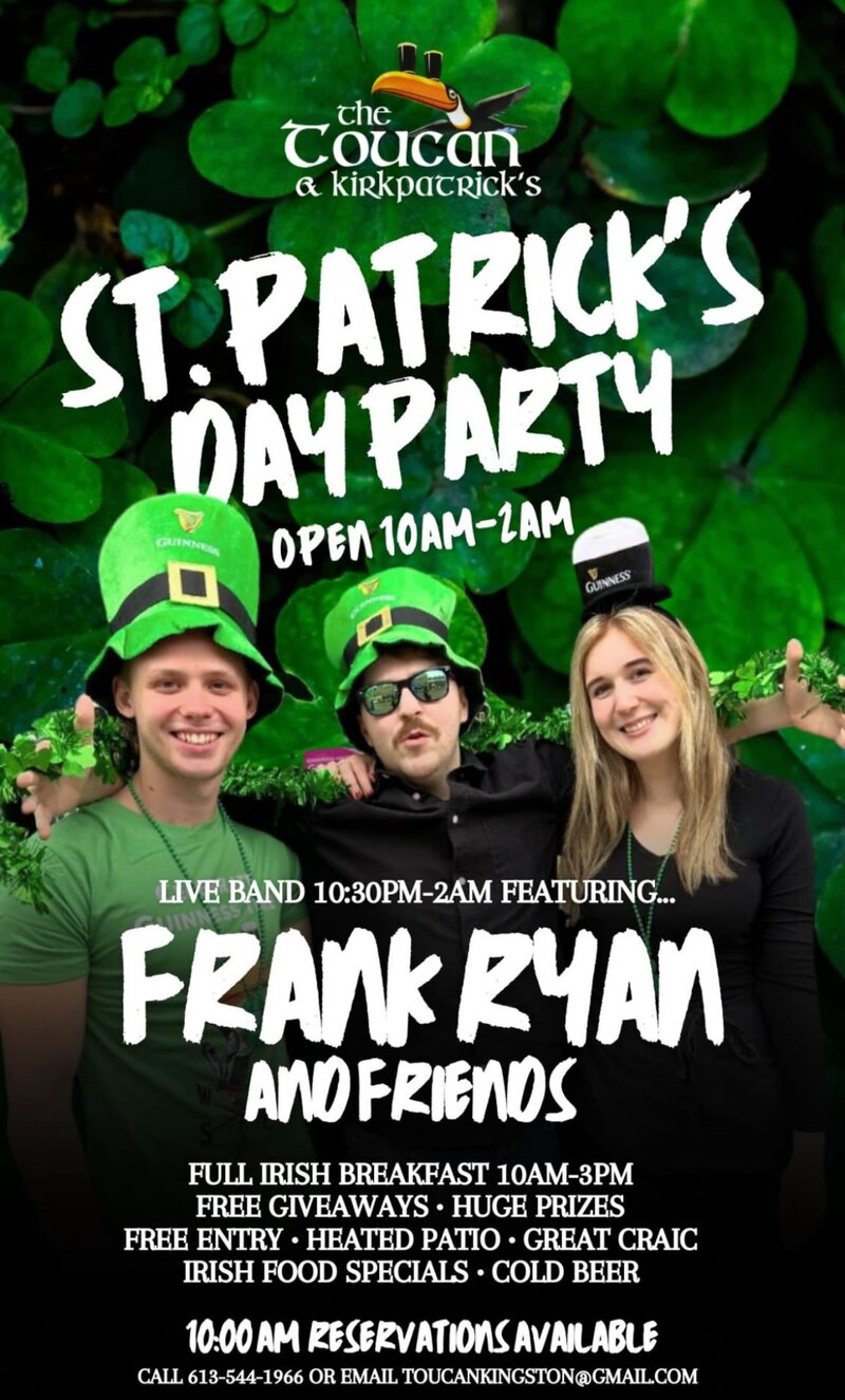 St. Patrick's Day Party: Frank Ryan and Friends @ The Toucan - Mar 17, 2024