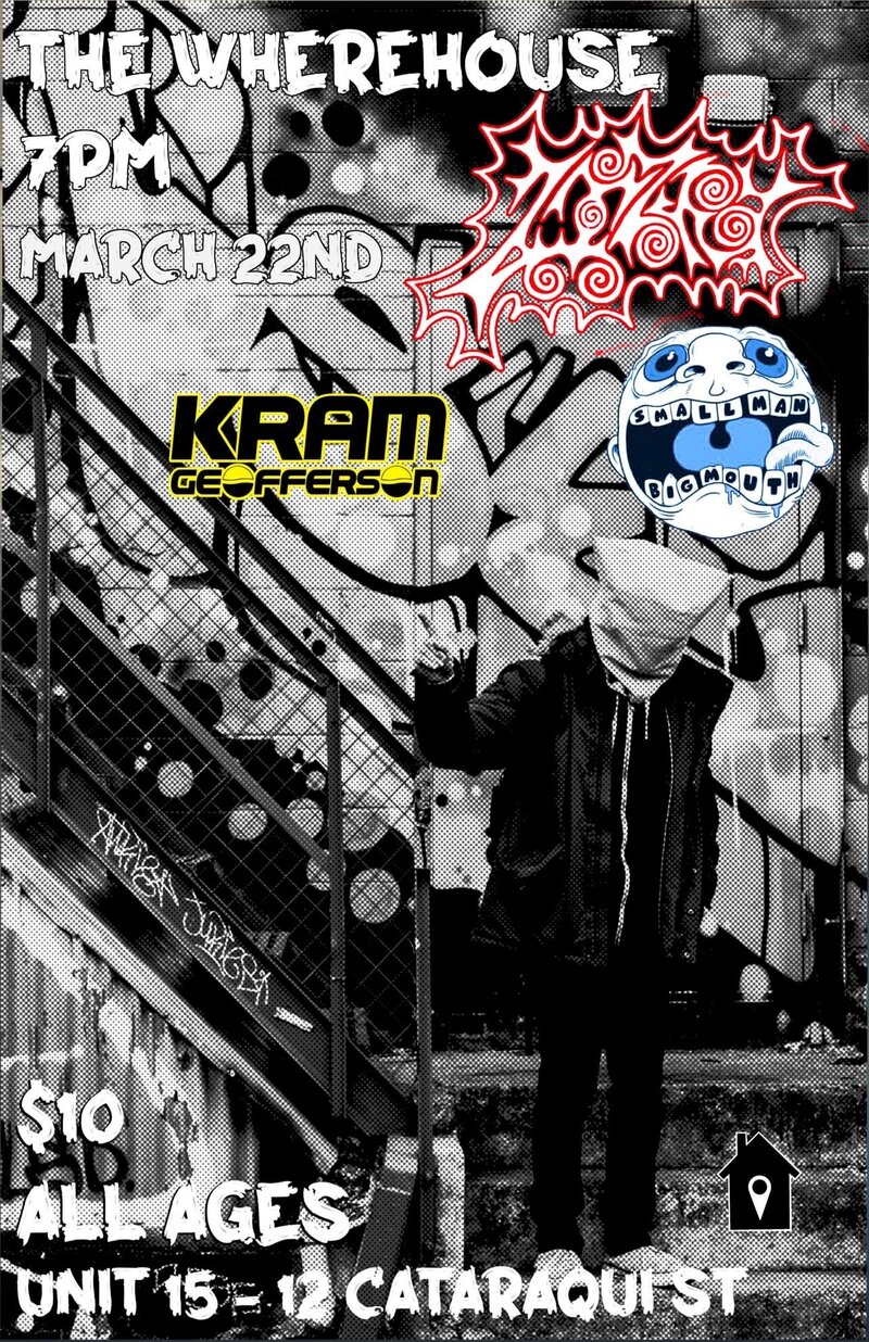 LIZRA, Kram Geoffersson,  Small Man, Big Mouth @ The Wherehouse - Mar 22, 2024