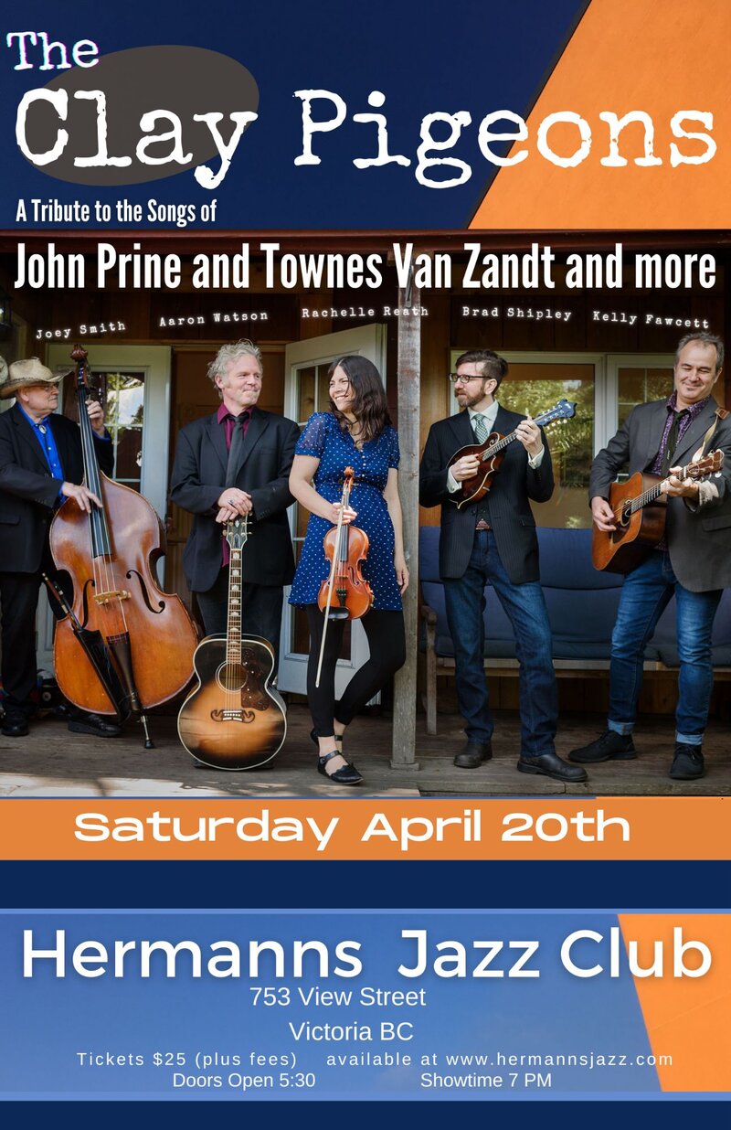 The Clay Pigeons: the music of John Prine + more - May 7th @ Hermann's Jazz Club