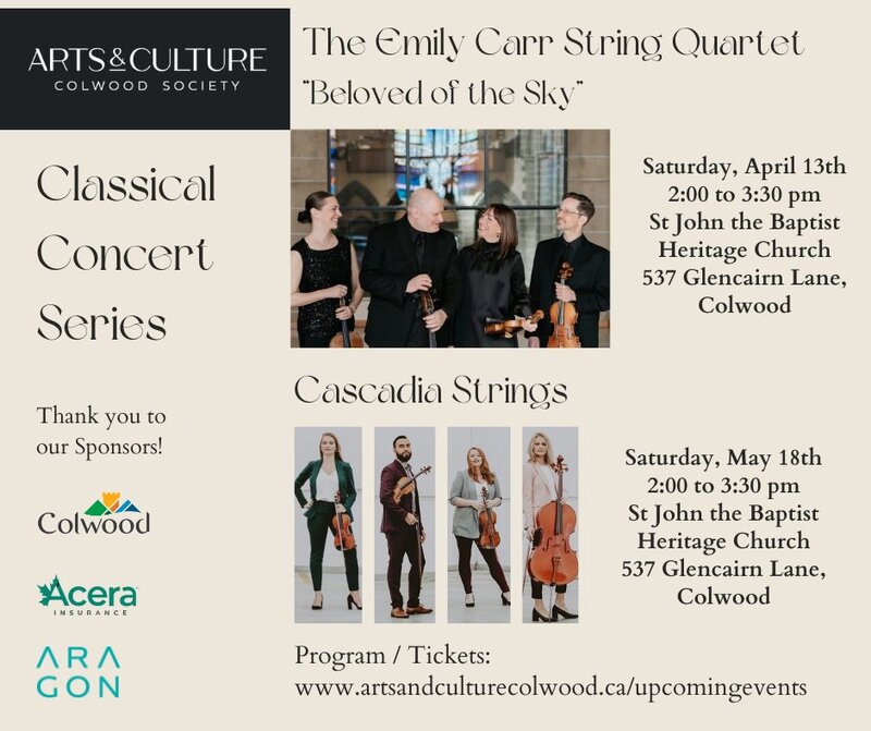 Arts & Culture Colwood Society Classical Concert Series - May 6th @ St John the Baptist Heritage Church