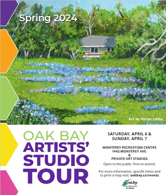 Spring 2024 Oak Bay Artists' Studio Tour - May 5th @ Monterey Recreation Centre