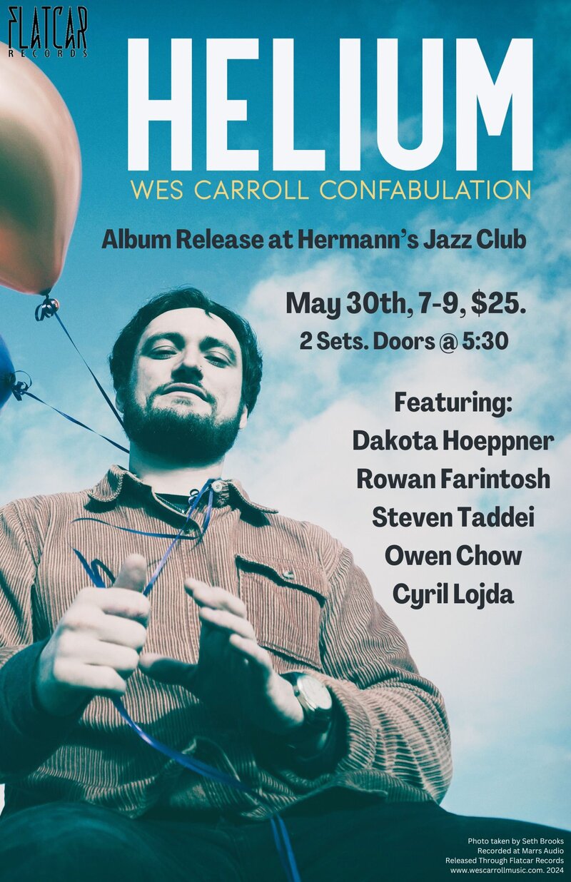 Wes Carroll Confabulation |  Album Release of "Helium" - Jun 10th @ Hermann's Jazz Club