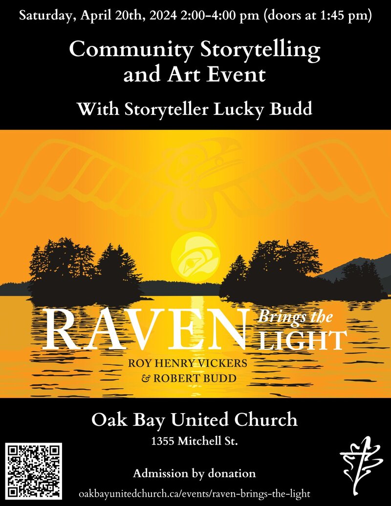 Community Storytelling Event: Raven Brings the Light - May 7th @ Oak Bay United Church