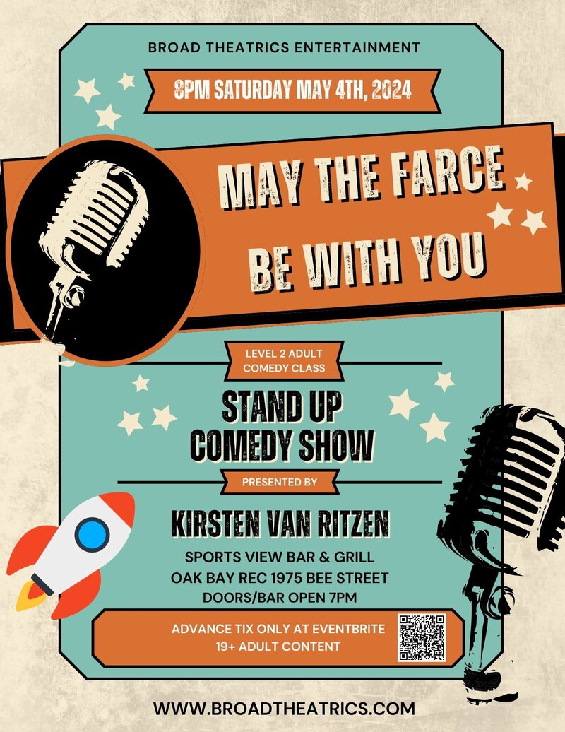 May the Farce Be With You Comedy Show @ Sports View Bar at Oak Bay Rec Centre - May 04, 2024