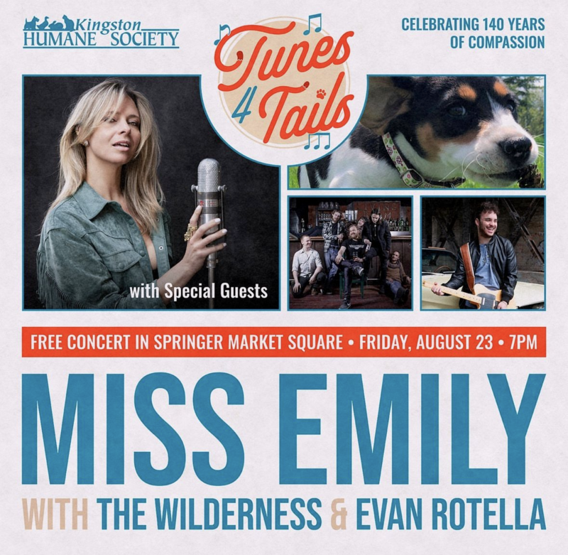 Tunes 4 Tails: Miss Emily, The Wilderness, Evan Rotella @ Springer Market Square - Aug 23, 2024