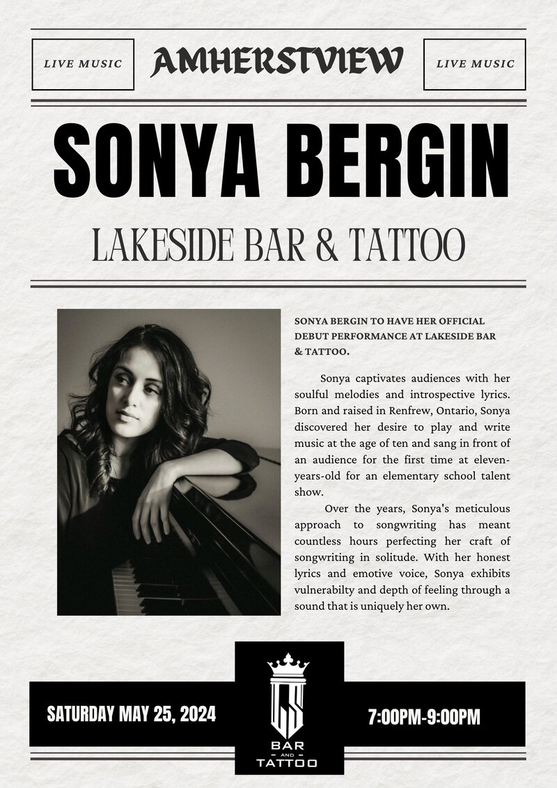 Sonya Bergin @ Lakeside Bar & Grill May 25 2024 - May 1st @ Lakeside Bar & Grill