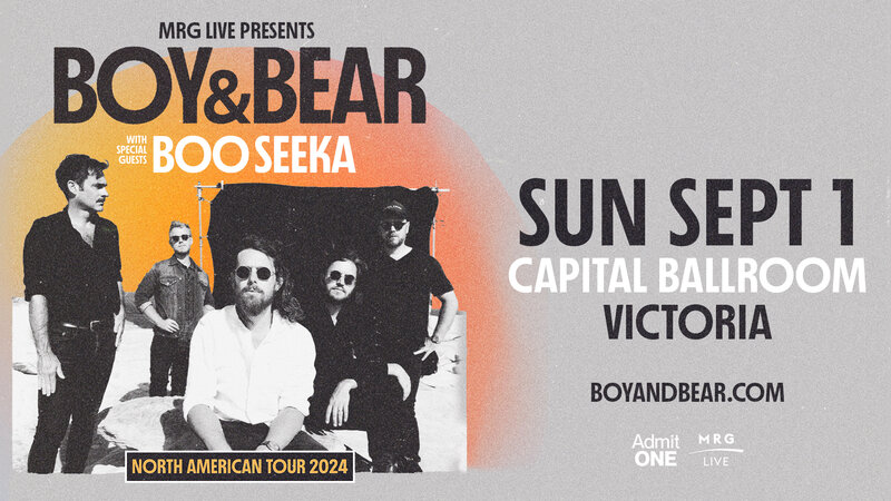 Boy & Bear @ Capital Ballroom - Sep 01, 2024
