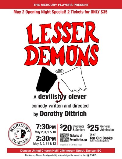 Lesser Demons - Jun 4th @ Duncan United Church Hall