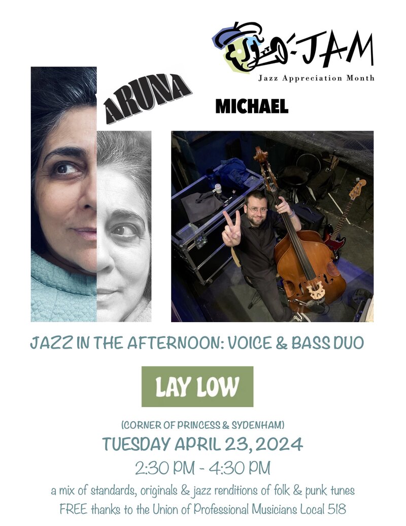 Jazz in the Afternoon: Aruna & Michael Broadhead - May 7th @ Lay Low Cafe
