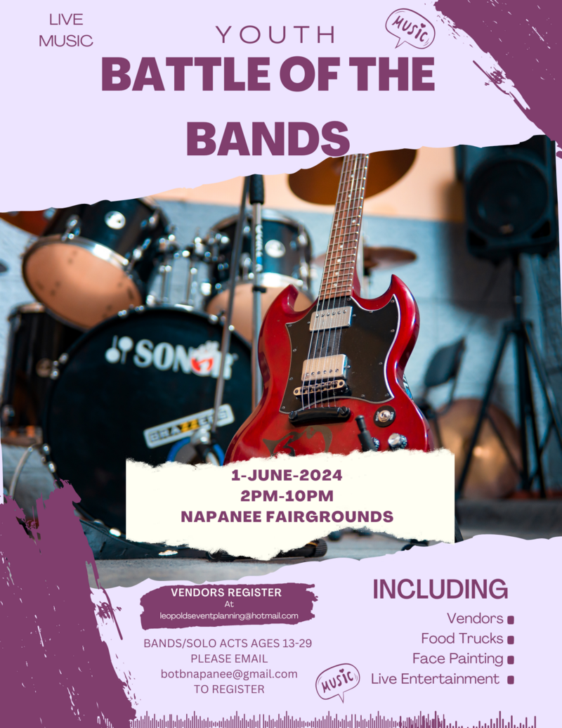Youth Battle of the Bands - May 7th @ Napanee Fairgrounds