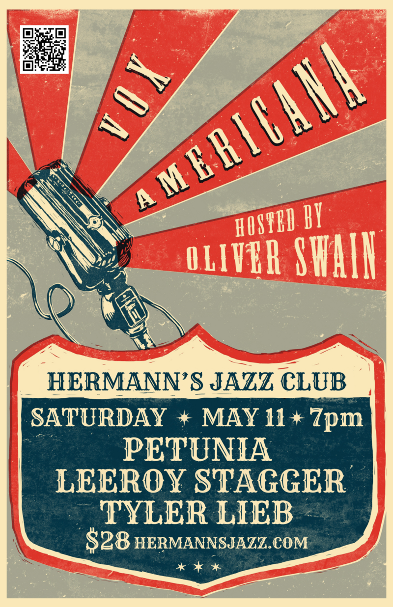 Featuring Petunia, Leeroy Stagger & Tyler Lieb - Jun 4th @ Hermann's Jazz Club