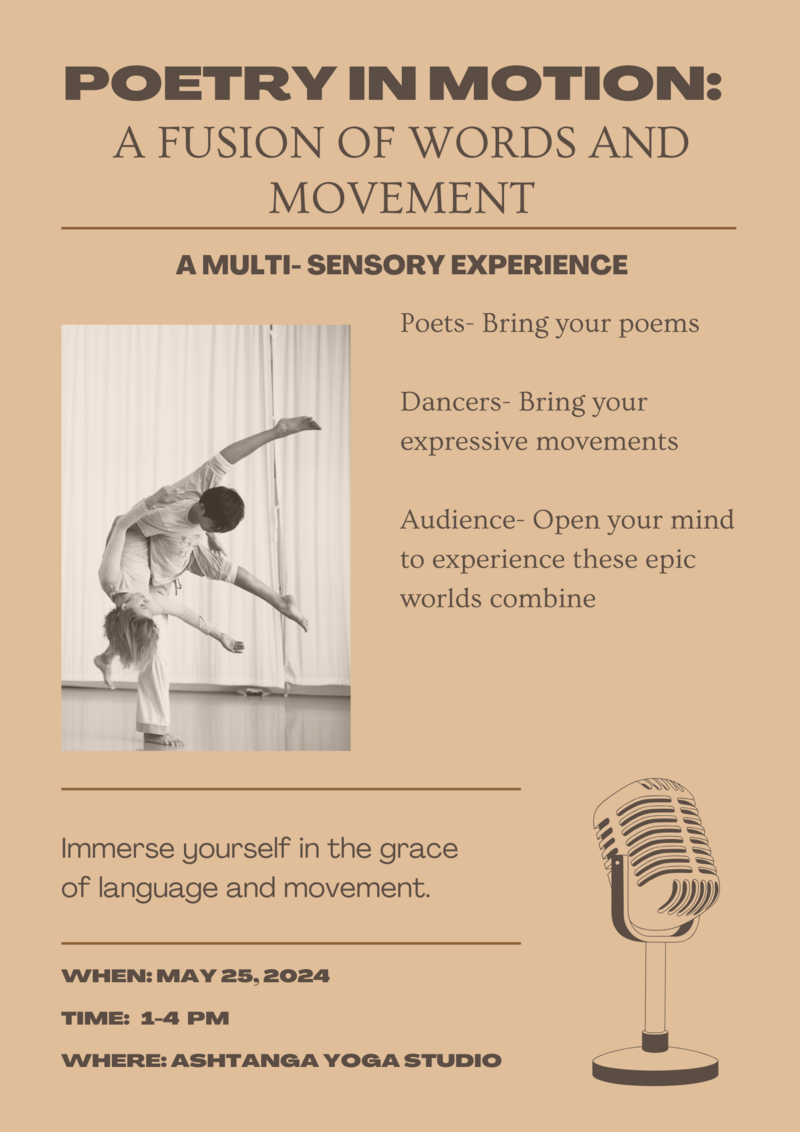 Poetry in Motion - Jul 23rd @ Ashtanga Yoga Victoria