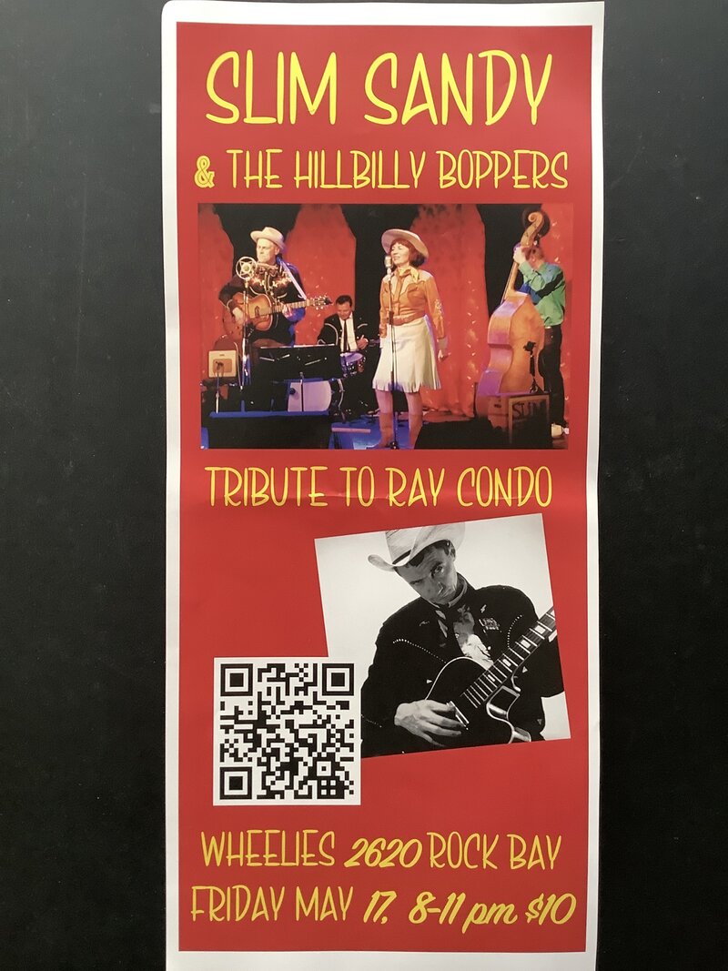 Tribute to Ray Condo by Slim Sandy at Wheelies - May 6th @ Wheelies Motorcycle Bar