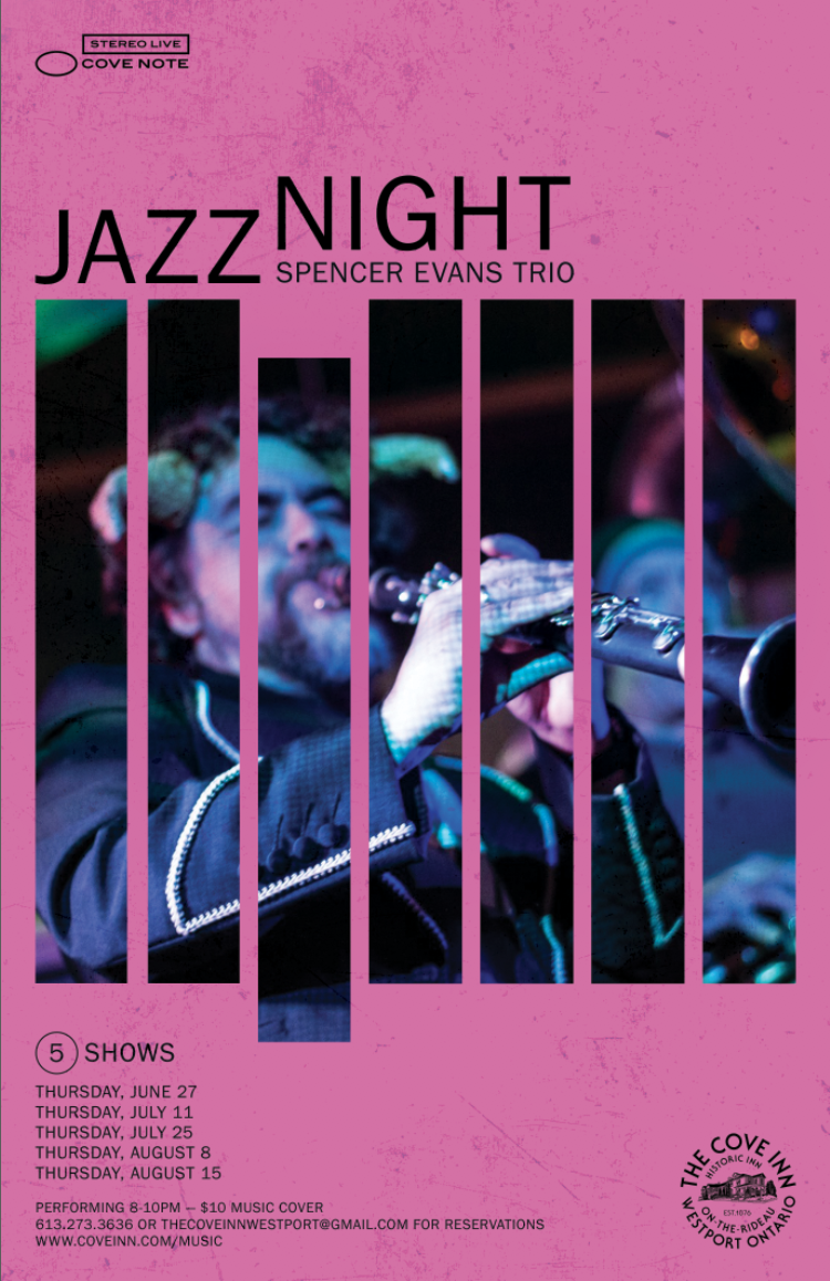 Jazz Night: Spencer Evans Trio @ The Cove Inn Jun 27 2024 - May 8th @ The Cove Inn