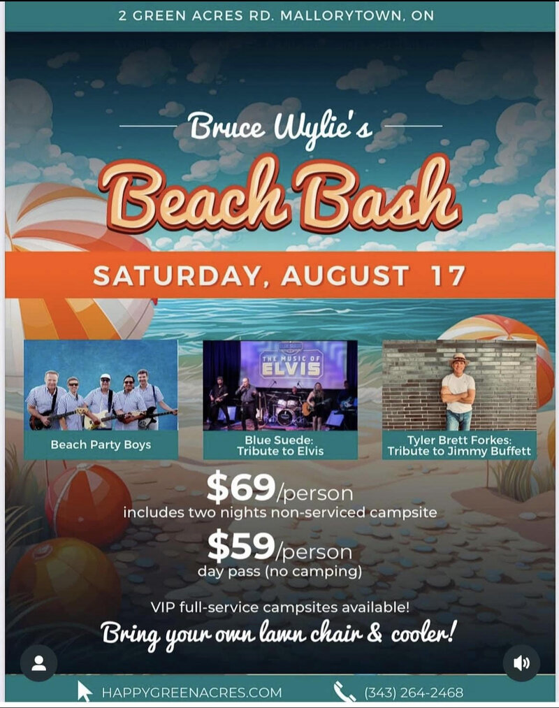 Bruce Wylie's Beach Bash @ Happy Green Acres Campground - Aug 17, 2024