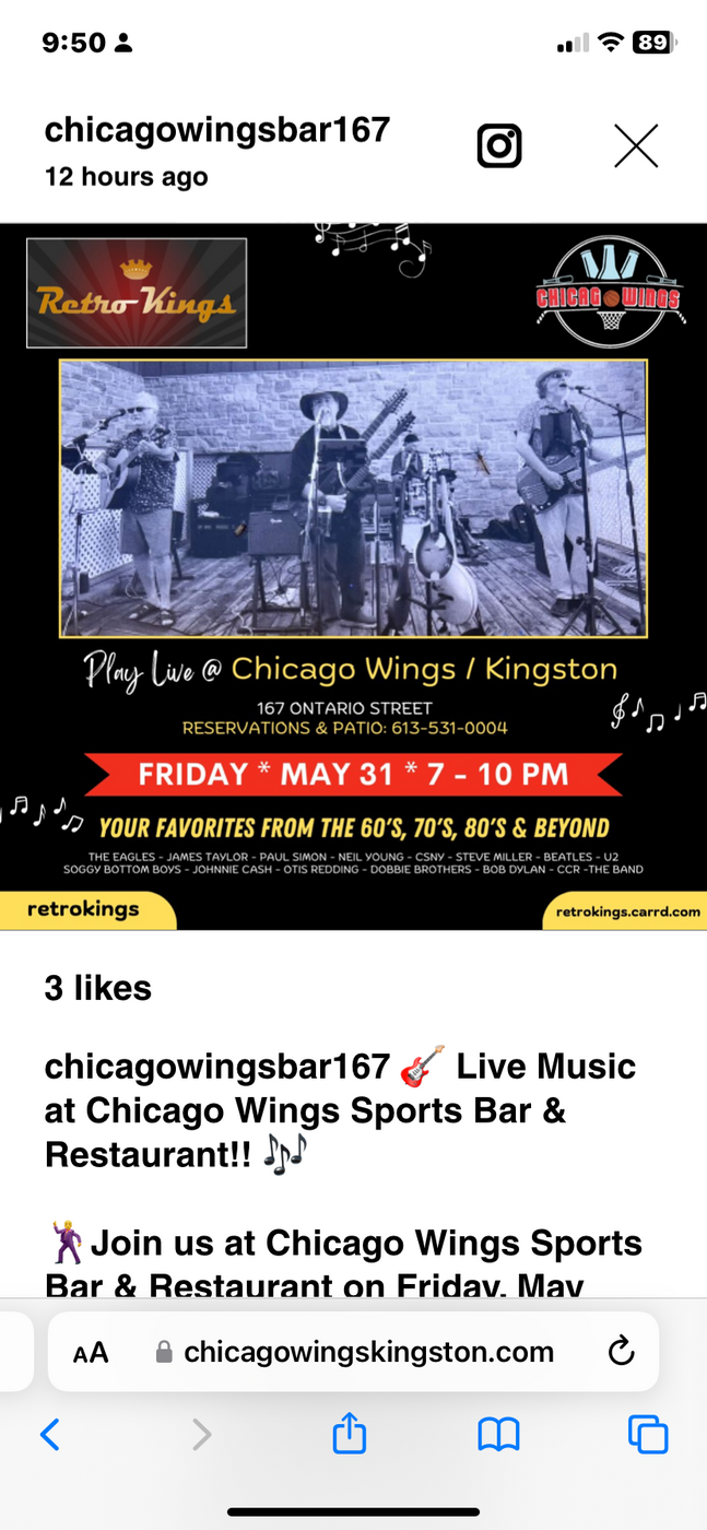 RetroKings @ Chicago Wings Jun 21 2024 - May 6th @ Chicago Wings