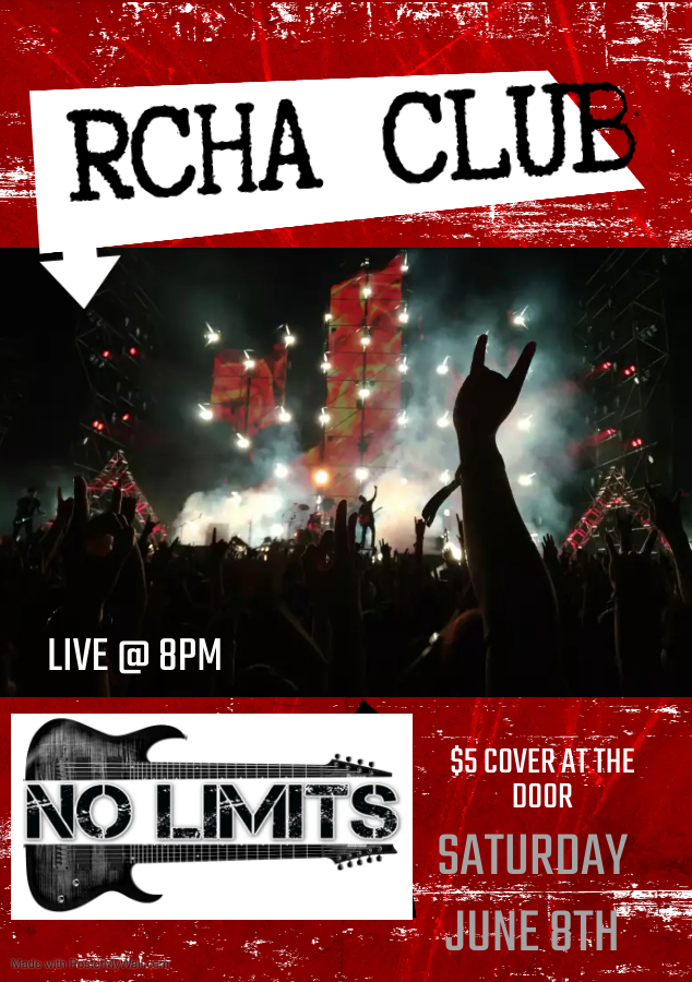 No Limits @ The Club at the R.C.H.A. Jun 8 2024 - May 7th @ The Club at the R.C.H.A.