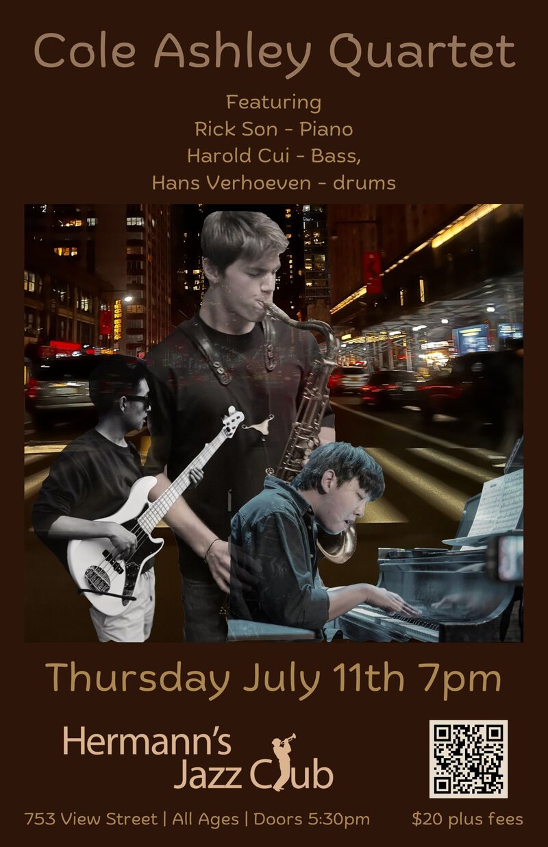 Cole Ashley Quartet - May 7th @ Hermann's Jazz Club
