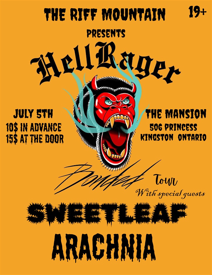 Hellrager, Sweetleaf, Arachnia @ The Mansion - Jul 05, 2024