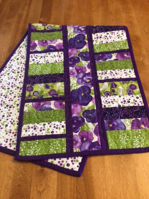 Pansy Posies Table Runner 1 by 
Della Cronkrite