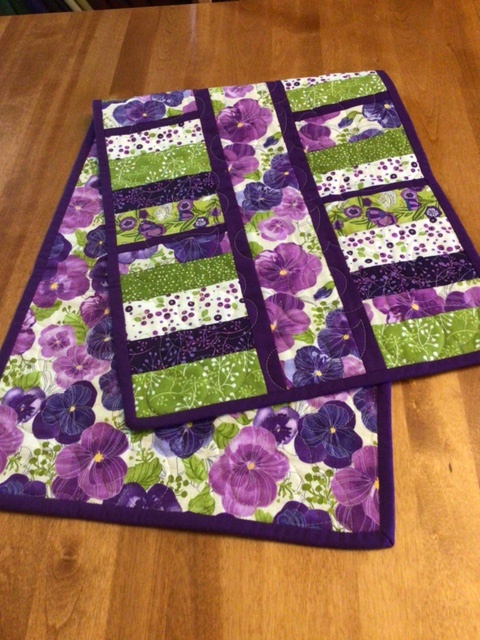 Pansy Posies Table Runner 2 by 
Della Cronkrite