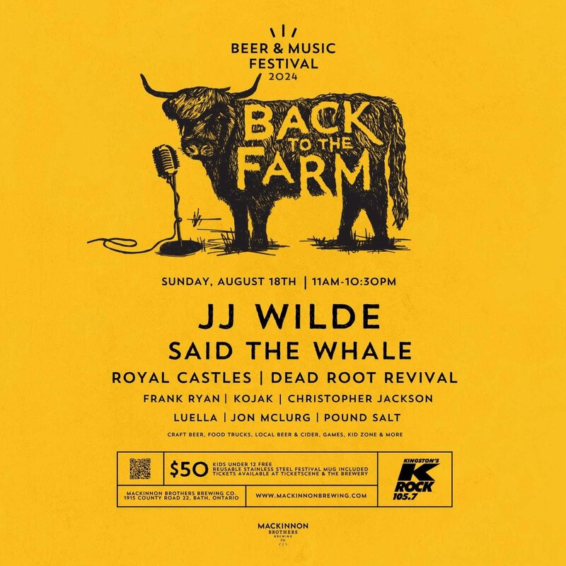 Back to the Farm Beer & Music Festival 2024 @ MacKinnon Brothers Brewery - Aug 18, 2024