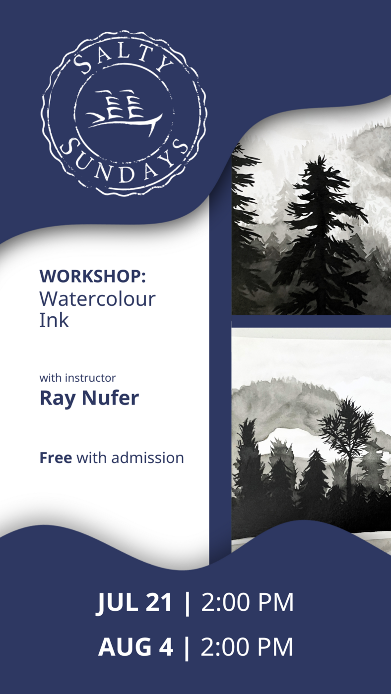 Watercolour Ink Workshop - May 1st @ Maritime Museum of BC